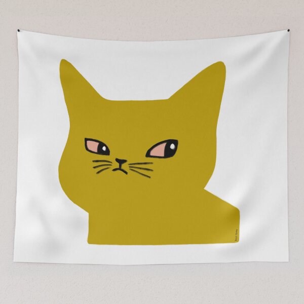 Item preview, Gato sospechoso en amarillo ocre designed and sold by RinsDekker.