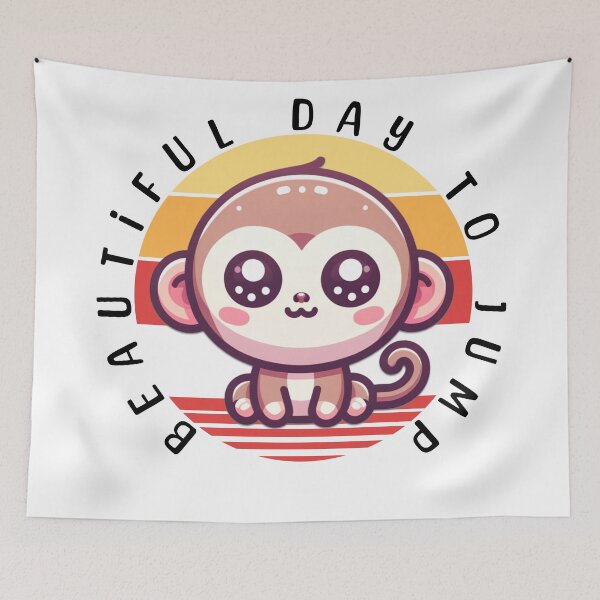 Item preview, Beautiful Day to Jump - Playful Monkey Design designed and sold by Ana C Falla.