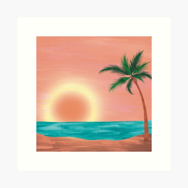 Item preview, Coral Beach Scene designed and sold by SqueakySketches.