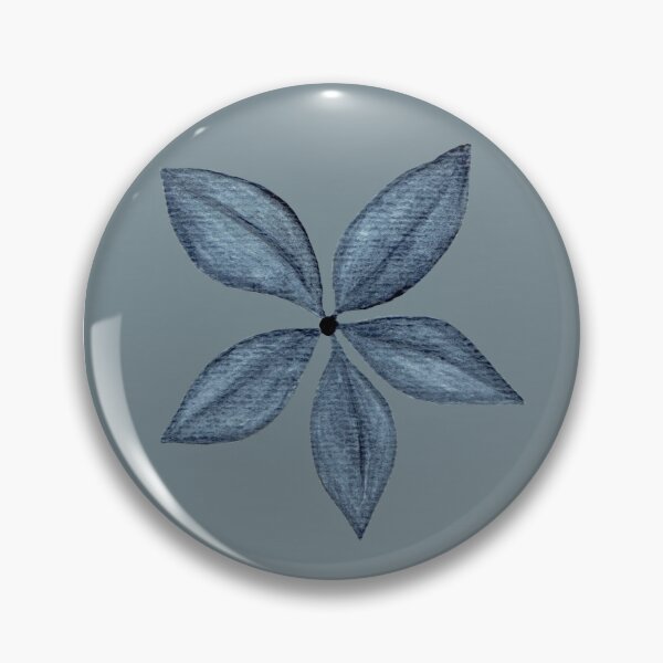 Item preview, Blue flower pattern gray / grey background watercolor designed and sold by LunaMothDesigns.