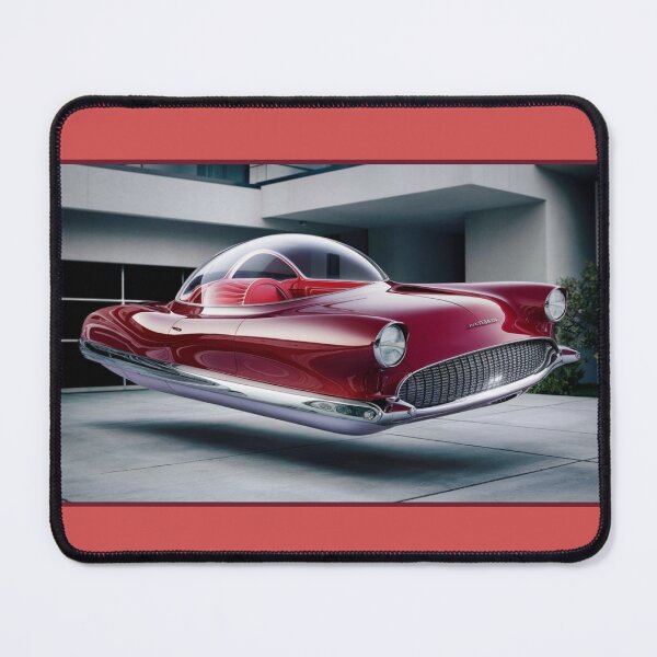 Item preview, Red Ford Hoverbird in driveway designed and sold by RWCarpenter.