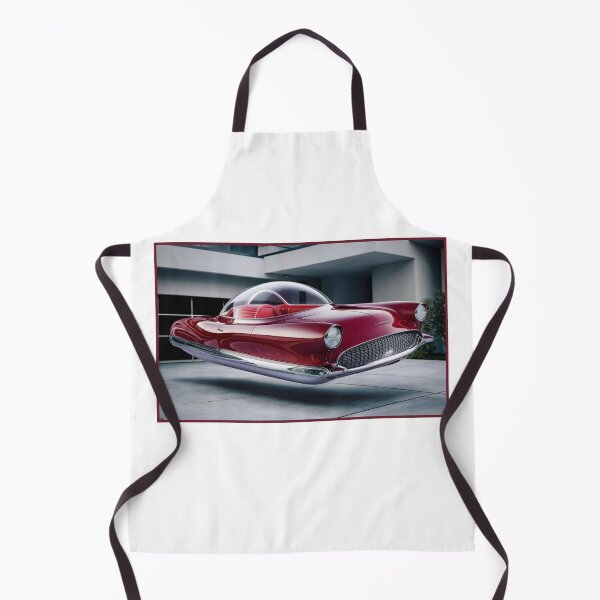 Item preview, Red Ford Hoverbird in driveway designed and sold by RWCarpenter.