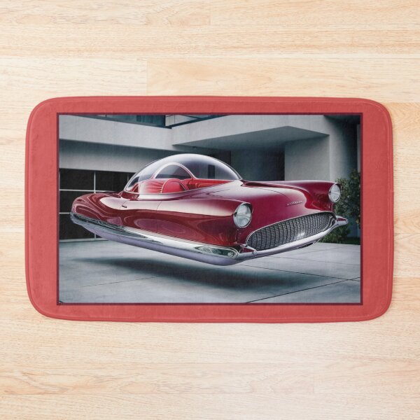 Item preview, Red Ford Hoverbird in driveway designed and sold by RWCarpenter.