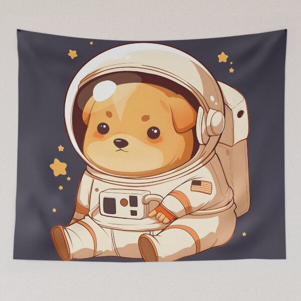 Item preview, Cute golden retriever astronaut designed and sold by CosmicOrangeCat.