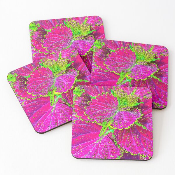 Item preview, Neon Pink Leaves designed and sold by QueenTheBean.