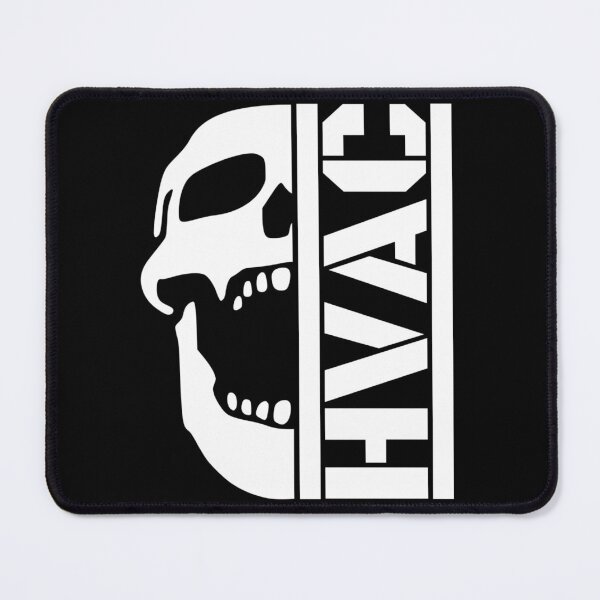 Item preview, HVAC Skull white designed and sold by mwb1274.
