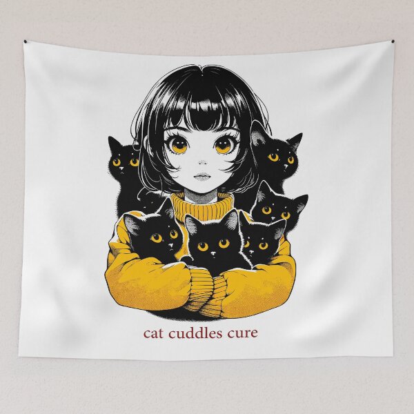 Item preview, cat cuddles cure-Embrace Purrfection: Enchanting Cat Cuddles designed and sold by toobel.
