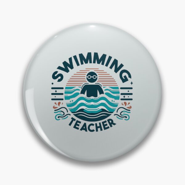 Aperçu de l'œuvre Cadeau vintage d’appréciation du professeur de natation silhouette rétro créée et vendue par Daqomm.