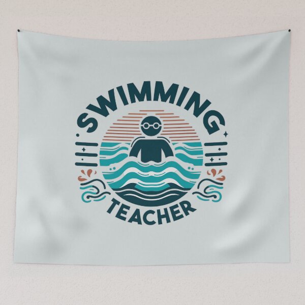 Item preview, Retro Silhouette Swimming Teacher Appreciation Vintage Gift designed and sold by Daqomm.