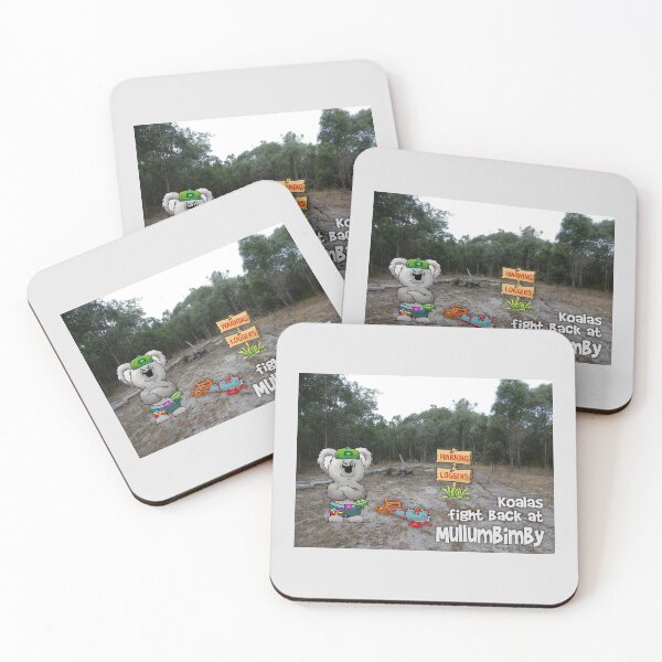 Item preview, Australian Koala with a chainsaw warning about logging Mullumbimby designed and sold by ClarkChris.
