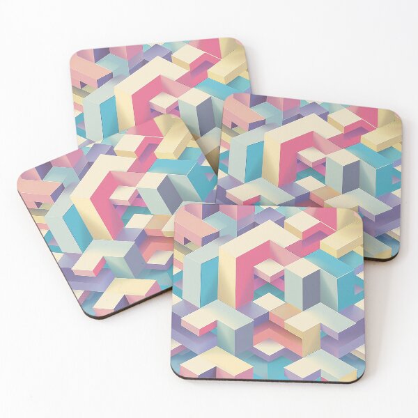 Item preview, Pastel Geometry: Escher-esque Illusion designed and sold by Chreggie.