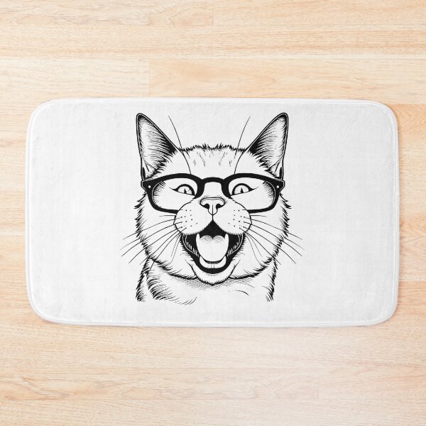 Item preview, Happy Cat wearing glasses designed and sold by StonegateArt.