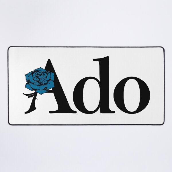 Ado Text Blue Rose Logo
