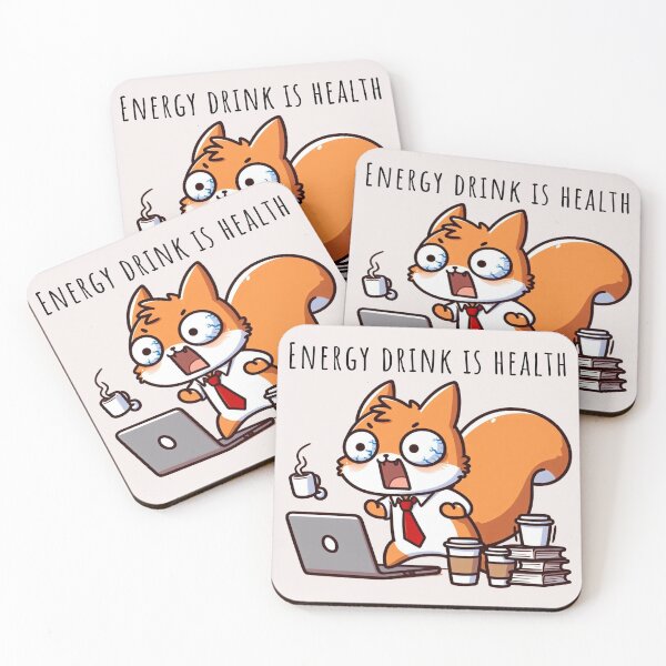 Item preview, Energy Boost Squirrel designed and sold by LemuellTrends.