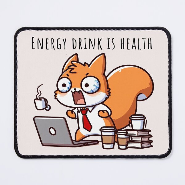 Item preview, Energy Boost Squirrel designed and sold by LemuellTrends.