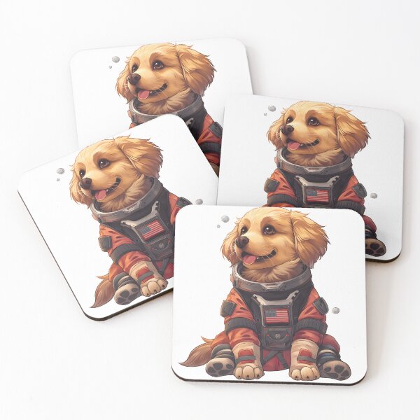 Item preview, Astronaut Golden Retriever designed and sold by CosmicOrangeCat.
