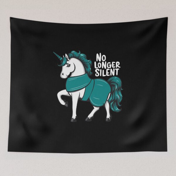 Item preview, No Longer Silent, Unicorn, Sexual Assault Awareness Month designed and sold by Adam Brooq.