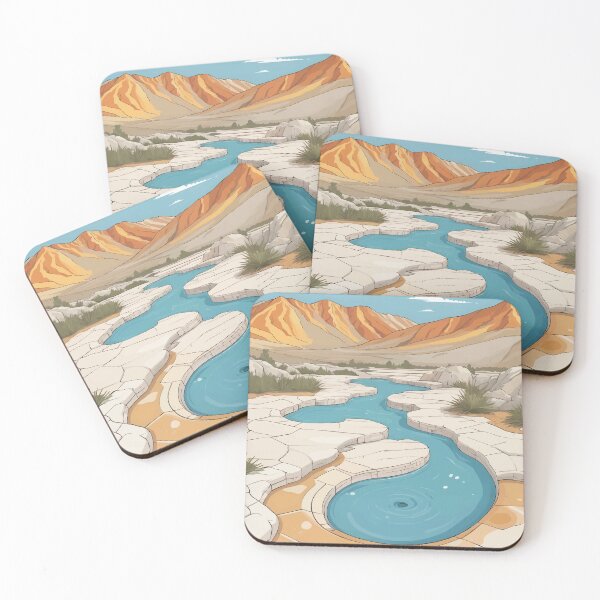 Item preview, Travertine Hot Springs Landscape designed and sold by WildlifeInc.