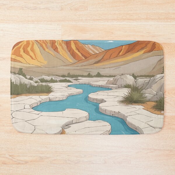 Item preview, Travertine Hot Springs Landscape designed and sold by WildlifeInc.