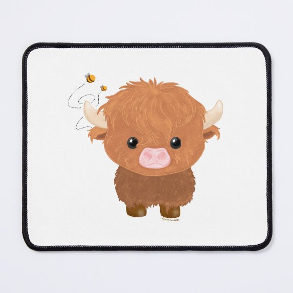 Item preview, Busy Bee Highland Cow designed and sold by artbyCurlyQ.