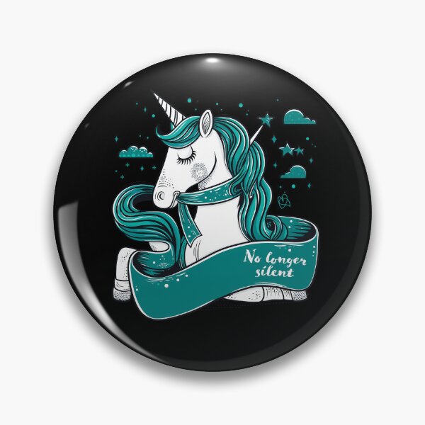 Item preview, No Longer Silent, Unicorn, Sexual Assault Awareness Month designed and sold by Adam Brooq.