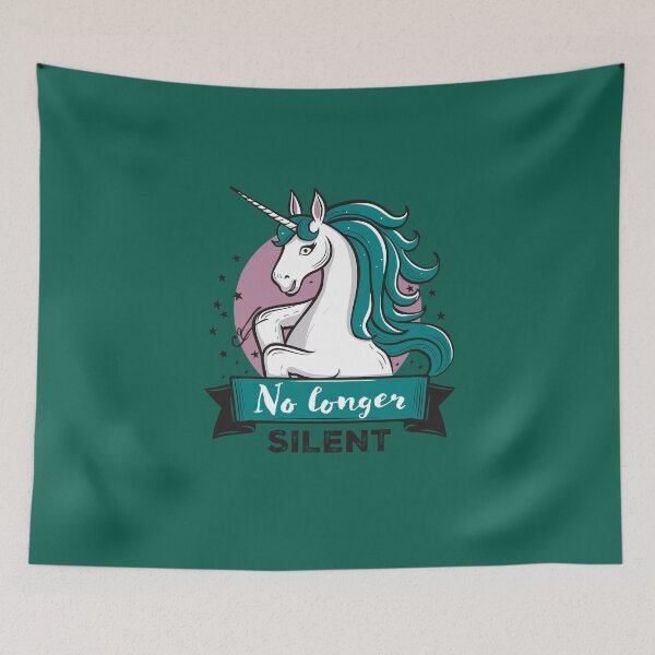 Item preview, No Longer Silent, Unicorn, Sexual Assault Awareness Month designed and sold by Adam Brooq.
