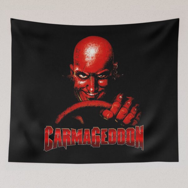 Item preview, Carmageddon retro race game fan print with text designed and sold by ShandaGraham.