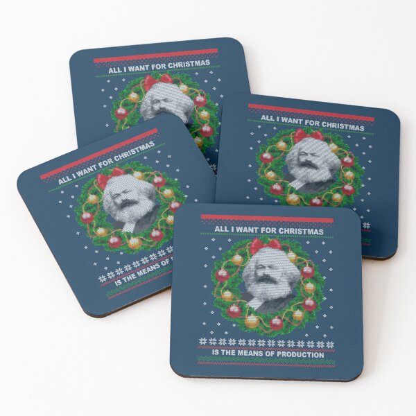 Item preview, Karl Marx Ugly Christmas Sweater - Seize the Means of Production designed and sold by jacorihineri.