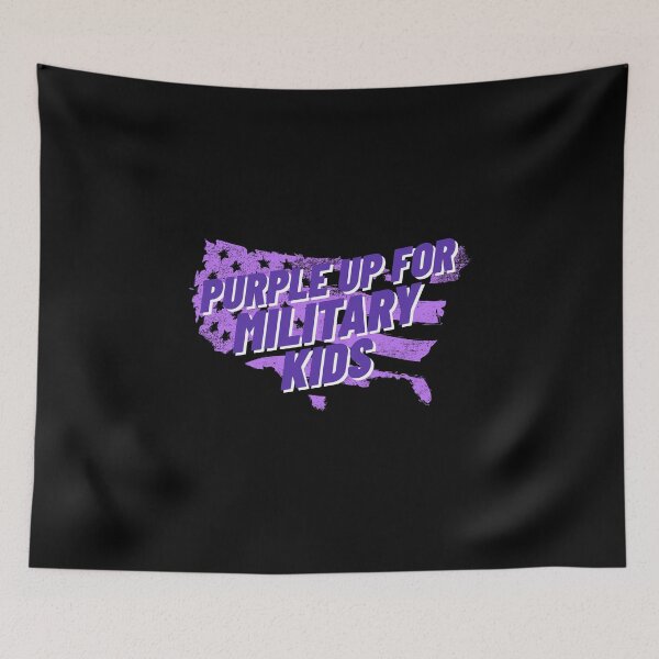 Item preview, Purple up for Military Kids designed and sold by 87-Aesthetics.