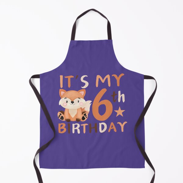 Item preview, Birthday shirt design - It's my 6th birthday - cute fox designed and sold by PrettyPinkSkies.