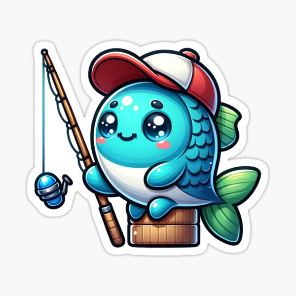 Cartoon Fishing Pole Merch & Gifts for Sale