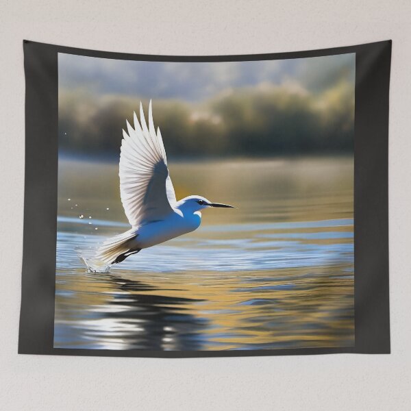Item preview, Elegant Cattle Egret Takes Flight designed and sold by Aaron Ran.