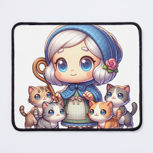 Item preview, Cute Little Old Lady with her Cats designed and sold by PassionforLove.