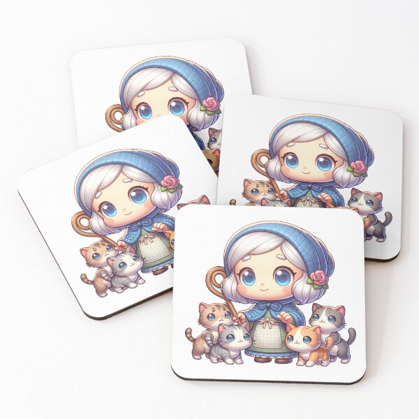 Item preview, Cute Little Old Lady with her Cats designed and sold by PassionforLove.