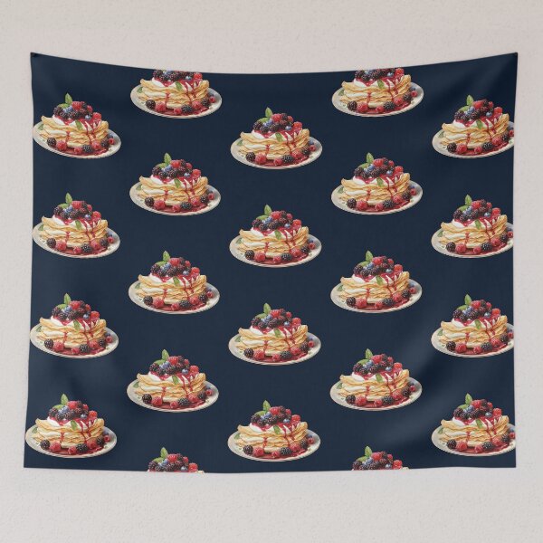Item preview, Dessert Pancakes With Summer Berries And Cream designed and sold by Alicia Chee.