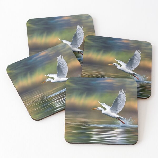 Item preview, Cattle Egret Taking Flight designed and sold by Aaron Ran.