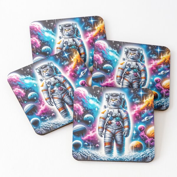 Item preview, Cosmic Cat Astronaut Space Kitty  designed and sold by CritterManiaUK.