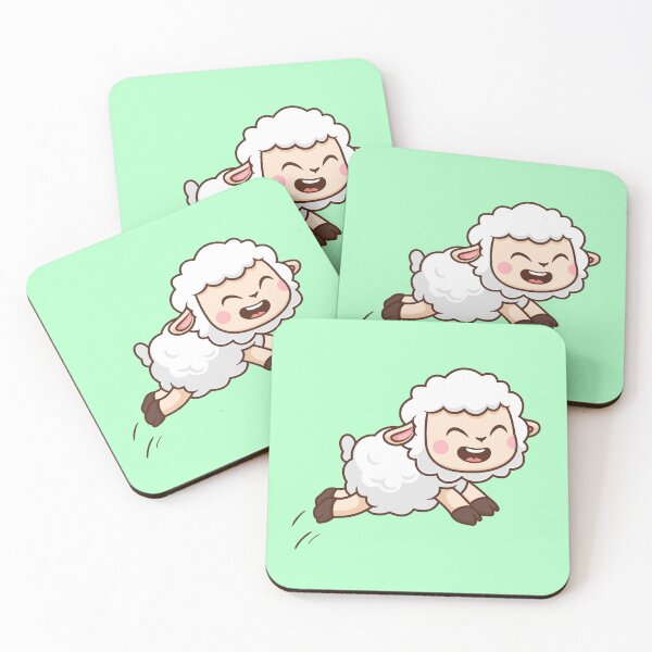 Item preview, Leap of Joy: Cute Sheep Jumping designed and sold by hjian8219.