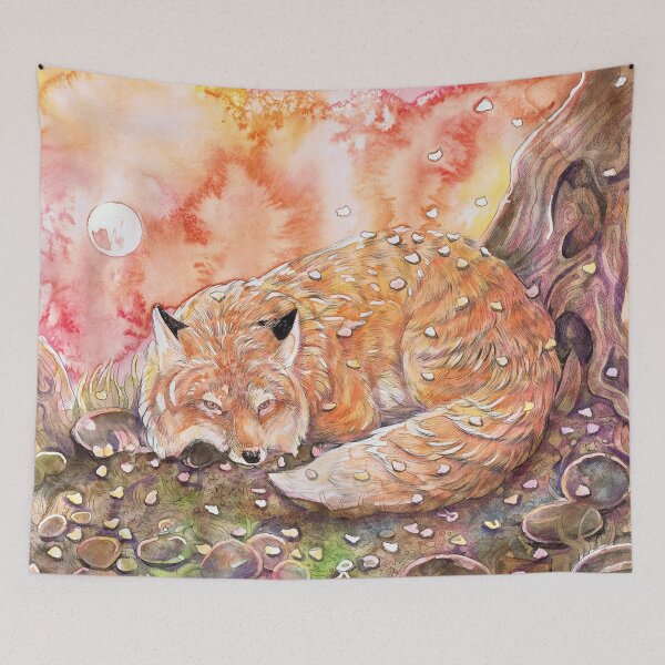 Item preview, Fox with Twilight Blossom designed and sold by Dawn Paws.