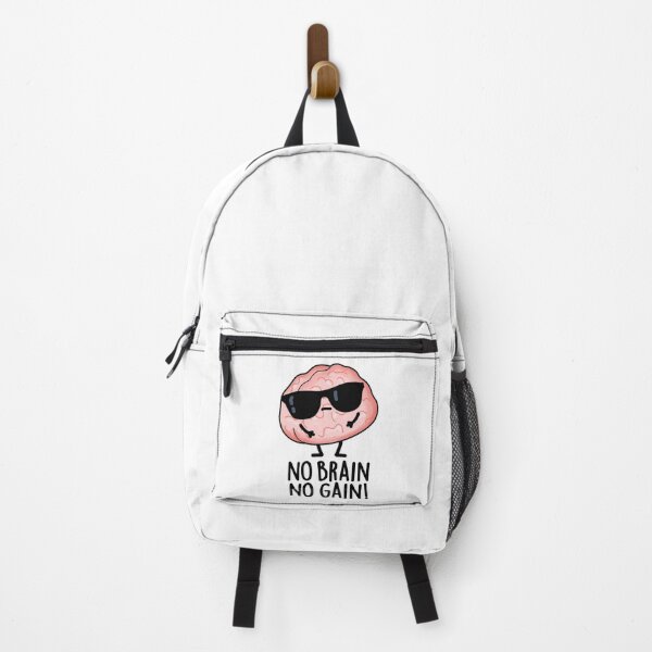 Item preview, No Brain No Gain Funny Brain Pun  designed and sold by punnybone.