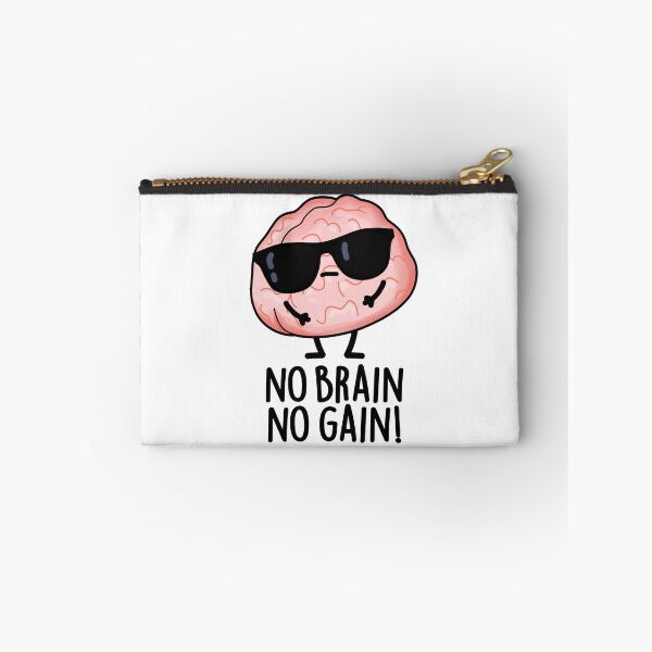 Item preview, No Brain No Gain Funny Brain Pun  designed and sold by punnybone.