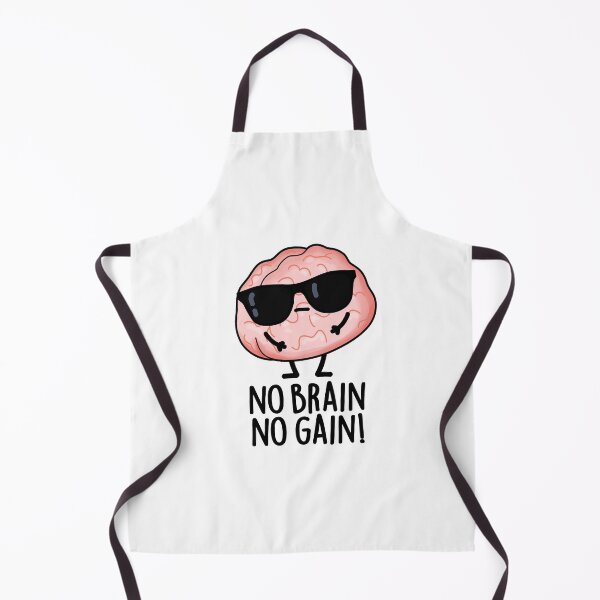 Item preview, No Brain No Gain Funny Brain Pun  designed and sold by punnybone.