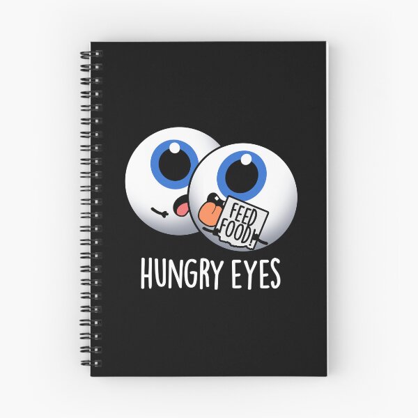Item preview, Hungry Eyes Funny Eyeball Pun (Dark BG) designed and sold by punnybone.