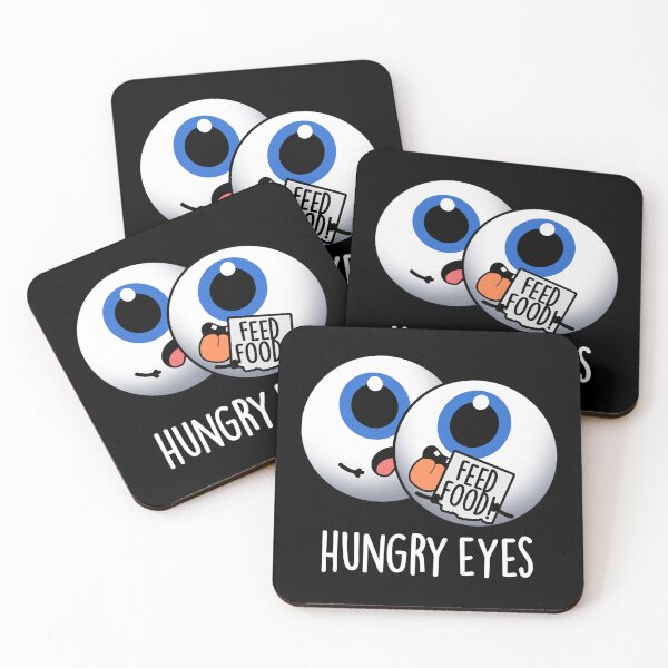 Item preview, Hungry Eyes Funny Eyeball Pun (Dark BG) designed and sold by punnybone.