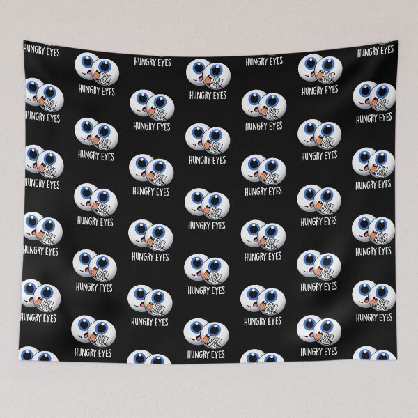Item preview, Hungry Eyes Funny Eyeball Pun (Dark BG) designed and sold by punnybone.