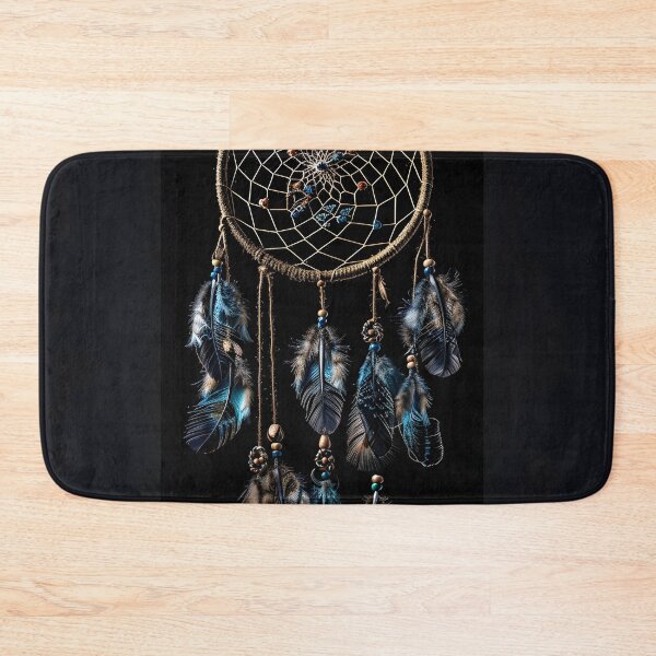 Item preview, Decorative Dreamcatcher with colored feathers print designed and sold by dcrc.