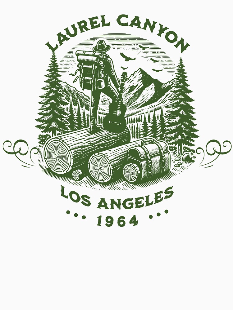 Thumbnail 7 of 7, Classic T-Shirt, Laurel Canyon 1964 designed and sold by FacesOfRock.