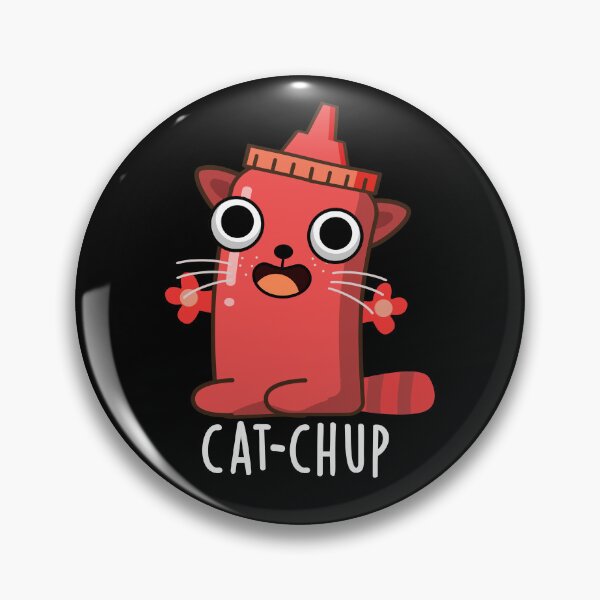 Item preview, Cat-chup Funny Ketchup Pun (Dark BG) designed and sold by punnybone.