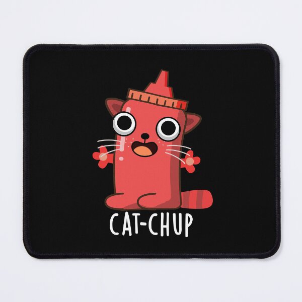Item preview, Cat-chup Funny Ketchup Pun (Dark BG) designed and sold by punnybone.
