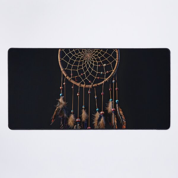 Item preview, Decorative Dreamcatcher with colored feathers print designed and sold by dcrc.